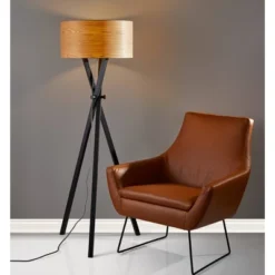 62" Bronx Collection Floor Lamp Black - Adesso -Adesso GUEST 7a75c3ad aa77 433d 83df 6f14540dc462