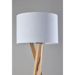 Brooklyn Floor Lamp Natural Wood - Adesso: ETL Listed, Cotton Linen Shade, 3-Way Switch -Adesso GUEST 7ff7cee8 41ee 4e60 9fb7 75c82441c85b