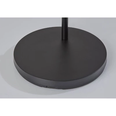 Adesso Ronan Arc Lamp (Includes LED Light Bulb) With Smart Switch Black: ETL Listed, Dimmable Glass Shade, Steel Body 4 Adesso Ronan Arc Lamp (Includes LED Light Bulb) With Smart Switch Black: ETL Listed, Dimmable Glass Shade, Steel Body - Image 2