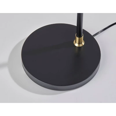 Matthew Floor Lamp Black/Antique Brass - Adesso 6 Matthew Floor Lamp Black/Antique Brass - Adesso - Image 4