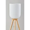 Adesso Kinsley Floor Lamp Natural: Tripod Base, Frosted Ribbed Glass Shade, ETL Listed, 100W -Adesso GUEST 88a40345 225a 4e93 84fb 1e24571dea5d