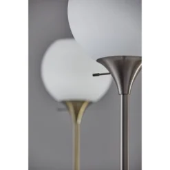 71" 3-way Fiona Torchiere Steel - Adesso -Adesso GUEST 88ad4629 2909 4e7d 94f5 17ec9a913061