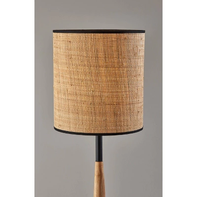Cayman Natural Wood Floor Lamp Black - Adesso 4 Cayman Natural Wood Floor Lamp Black - Adesso - Image 2
