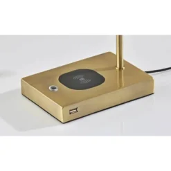 Adesso Collette Charge Desk Lamp (Includes LED Light Bulb) Brass: Modern Style, Touch Sensor, ETL Listed -Adesso GUEST 8ca156e1 ade6 4734 8dd1 b4ddd69b1cea