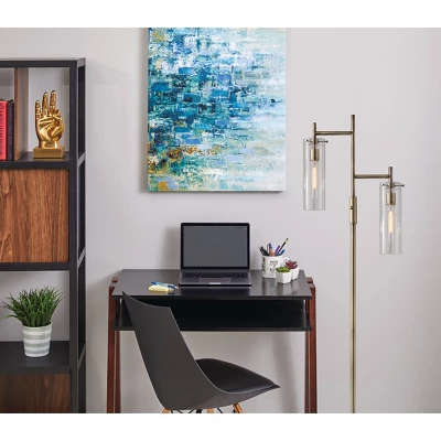 Dalton Floor Lamp (Includes Light Bulb) Brass - Adesso 3 Dalton Floor Lamp (Includes Light Bulb) Brass - Adesso