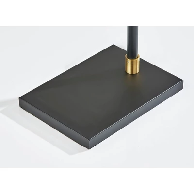 Derrick Floor Lamp Black With Brass Accents - Adesso 5 Derrick Floor Lamp Black With Brass Accents - Adesso - Image 3