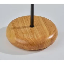 Adesso Brielle Floor Lamp Black: Modern Design, ETL Listed, Polyester Shade, Metal Body, 62" Height