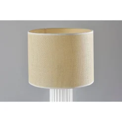 Adesso Primrose Table Lamp White: Ceramic Body, Beige Shade, No Assembly, UL Listed, 24.5" Height -Adesso GUEST 9ab70947 a4df 4c11 8138 808468eda8f4
