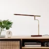 LED Barrett Desk Lamp Walnut/Brass (Includes LED Light Bulb) - Adesso -Adesso GUEST 9cdd73e0 5cf1 47ca ab1b 8ce24ca7b471