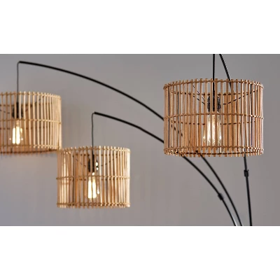 82" Cabana Collection 3-Arm Arc Lamp Black - Adesso 10 82" Cabana Collection 3-Arm Arc Lamp Black - Adesso - Image 8