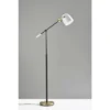 Casey Floor Lamp Black/White/Brass - Adesso 2 Casey Floor Lamp Black/White/Brass - Adesso -Adesso GUEST a30f0b40 f6d9 448d 8f6f 4b123824973c