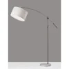 Adler Arc Lamp Brushed Steel - Adesso -Adesso GUEST a48d8119 a8a0 43ca ad01 d5876d4f91b9