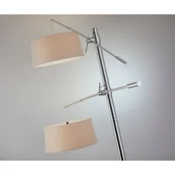 78" Manhattan Two Arm Arc Lamp Steel - Adesso 11 78" Manhattan Two Arm Arc Lamp Steel - Adesso -Adesso GUEST a55df9e2 9b66 4031 bc72 07b8cd6f3dda