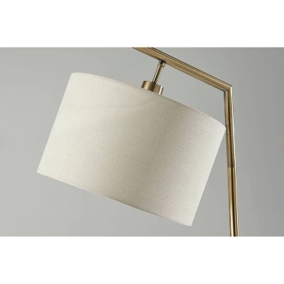 Reynolds Floor Lamp Antique Brass - Adesso 8 Reynolds Floor Lamp Antique Brass - Adesso - Image 6