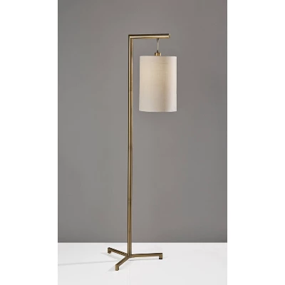 Reggie Floor Lamp Antique Brass - Adesso 5 Reggie Floor Lamp Antique Brass - Adesso - Image 3