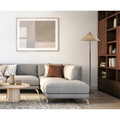 Adesso 24 Palmer Walnut Floor Lamp Black - Adesso