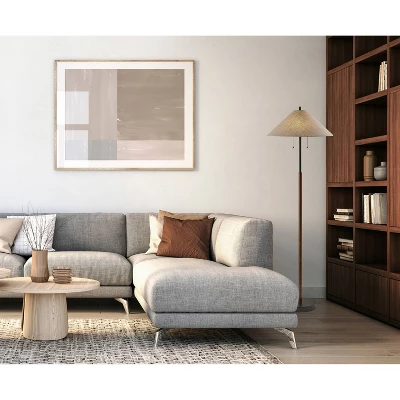 Palmer Walnut Floor Lamp Black - Adesso 3 Palmer Walnut Floor Lamp Black - Adesso