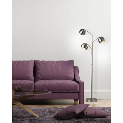 Emerson Tree Lamp Silver - Adesso 3 Emerson Tree Lamp Silver - Adesso