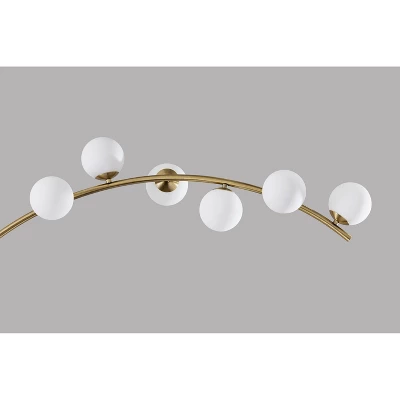 Adesso Ronan Arc Lamp: 78" Height, 48" Depth, Matte White Globe, ETL Listed, Dimmable 4 Adesso Ronan Arc Lamp: 78" Height, 48" Depth, Matte White Globe, ETL Listed, Dimmable - Image 2