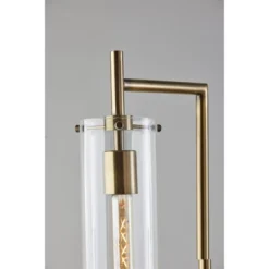 1-Light Dalton Floor Lamp Antique Brass (Includes Light Bulb) - Adesso