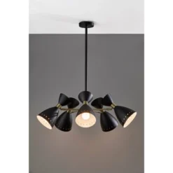 Adesso 3 5-Head Oscar Pendant Black - Adesso