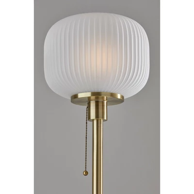 Hazel Floor Lamp Antique Brass - Adesso 4 Hazel Floor Lamp Antique Brass - Adesso - Image 2