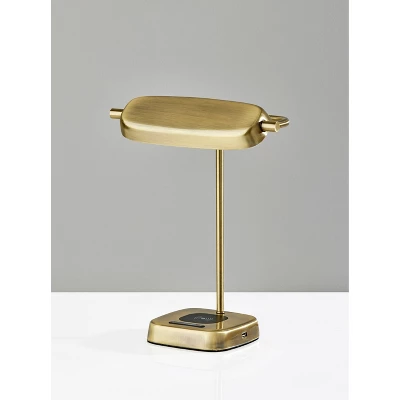 Radley Charge Desk Lamp With Smart Switch Antique Brass (Includes LED Light Bulb) - Adesso 5 Radley Charge Desk Lamp With Smart Switch Antique Brass (Includes LED Light Bulb) - Adesso - Image 3