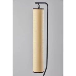 Adesso Lyons Floor Lamp Black: Modern Metal Design, ETL Listed, 3 Bulb Capacity, Beige Shade -Adesso GUEST b91b0dcb 5981 4765 b19f c2dd877ee4d4