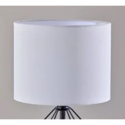 Adesso Chiara 2 Piece Bonus Pack Black: Contemporary Metal Cage Base, White Drum Shades, ETL Listed, No Assembly Required -Adesso GUEST bab7ba9a bb5e 4067 9af8 6147fa6b5c3f