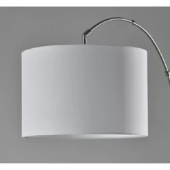 Adesso Rigley Arc Lamp Steel: Modern Polyester Shade, ETL Listed, Metal Body, 71" Height -Adesso GUEST bb0a685b 73d3 4dec ba6d c849333aaf3b