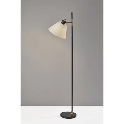 Matthew Floor Lamp Black/Antique Brass - Adesso 4 Matthew Floor Lamp Black/Antique Brass - Adesso - Image 2