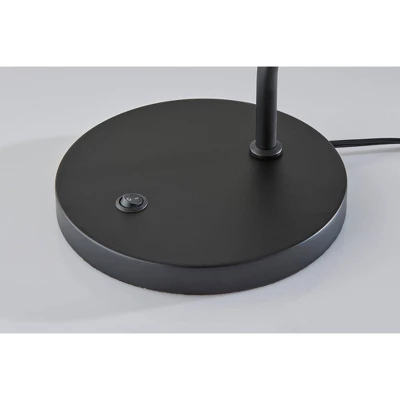 Adesso Lyons Table Lamp Black: ETL Listed, Metal Base, Paper Shade, 1-Way Switch, No Assembly Required 4 Adesso Lyons Table Lamp Black: ETL Listed, Metal Base, Paper Shade, 1-Way Switch, No Assembly Required - Image 2