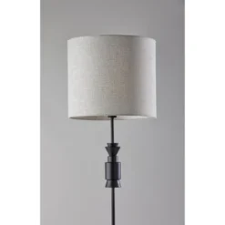 Elton Rubber Wood Floor Lamp Black - Adesso -Adesso GUEST be316c70 78a2 48c2 8e09 d54624fddc0b
