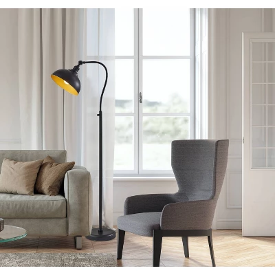 Wallace Floor Lamp Black - Adesso 3 Wallace Floor Lamp Black - Adesso