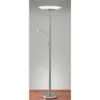 72" Stellar Combo Torchiere Steel (Includes LED Light Bulb) - Adesso 1 72" Stellar Combo Torchiere Steel (Includes LED Light Bulb) - Adesso -Adesso GUEST bf9d5117 2665 42c6 87fa b7354660329a