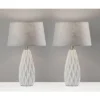 2pc Joan Table Lamps Bonus White - Adesso: Ceramic Base, Cone Shade, No Assembly Required -Adesso GUEST c0a9a9e8 0d55 4a53 aa67 d854eeef696c