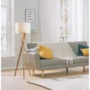Brooklyn Floor Lamp Natural Wood - Adesso: ETL Listed, Cotton Linen Shade, 3-Way Switch