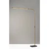 Adesso Cullen Arc Lamp (Includes LED Light Bulb) With Smart Switch Antique Brass: Marble Base, Frosted Diffuser, ETL Listed, Touch Sensor -Adesso GUEST c37db3be d0a4 4aca 9e93 3711f196045e