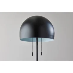 Adesso Wilder Floor Lamp Black: Dual Pull Chain, ETL Listed, Metal Dome Shade, 62" Height -Adesso GUEST c95a0258 4bf0 4626 b7d0 abfdc02003ee