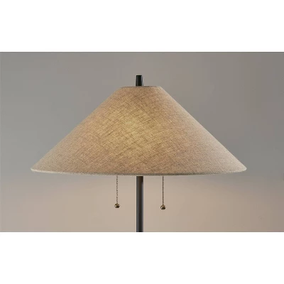 Palmer Walnut Floor Lamp Black - Adesso 4 Palmer Walnut Floor Lamp Black - Adesso - Image 2