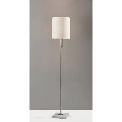62" Fiona Floor Lamp Steel - Adesso 3 62" Fiona Floor Lamp Steel - Adesso