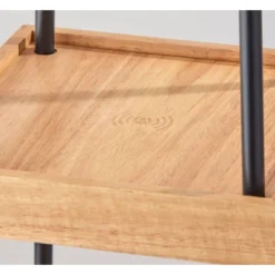 Henry Charge Shelf Floor Lamp Natural Black - Adesso -Adesso GUEST cee4eb4c 597e 44ed b480 7dab07092bf2