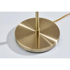 Adesso Rhodes Floor Lamp Brass: Antique Finish, Adjustable Glass Shade, ETL Listed, 56" Height -Adesso GUEST cef0976e d527 41c1 a9c0 e312f1317d4b