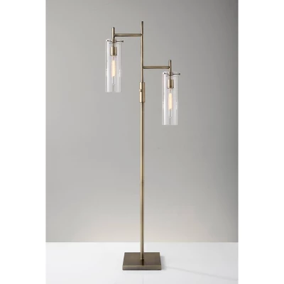 Dalton Floor Lamp (Includes Light Bulb) Brass - Adesso 4 Dalton Floor Lamp (Includes Light Bulb) Brass - Adesso - Image 2