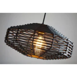 7" Kingston Pendant Ceiling Light Black - Adesso -Adesso GUEST d29f6cb8 adb4 46ef 909d 962ed223dd0a