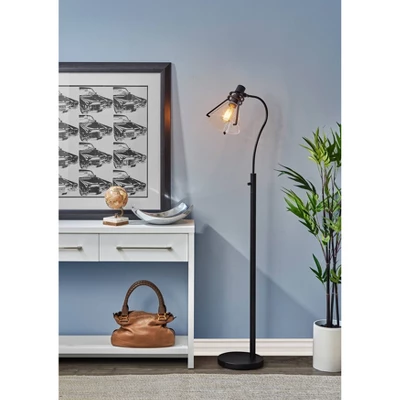 Beckett Floor Lamp Black - Adesso 3 Beckett Floor Lamp Black - Adesso