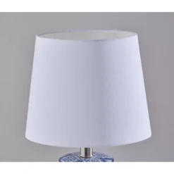 Adesso (Set Of 2) Polly Bonus Table Lamps White And Blue: Ceramic Base, Polyester Drum Shade, ETL Listed 13 Adesso (Set Of 2) Polly Bonus Table Lamps White And Blue: Ceramic Base, Polyester Drum Shade, ETL Listed -Adesso GUEST da5eb4c3 5ec7 41e3 948d c714ba10c453