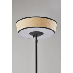 300W Harper Floor Lamp Black/Natural - Adesso