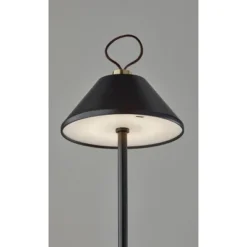 Adesso Danny Cordless Table Lamp (Includes LED Light Bulb) Black: ETL Listed, Touch Sensor, 3-Way Light Settings