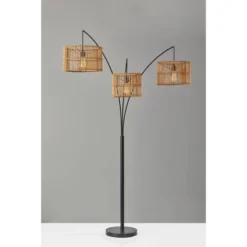 Adesso 20 82" Cabana Collection 3-Arm Arc Lamp Black - Adesso